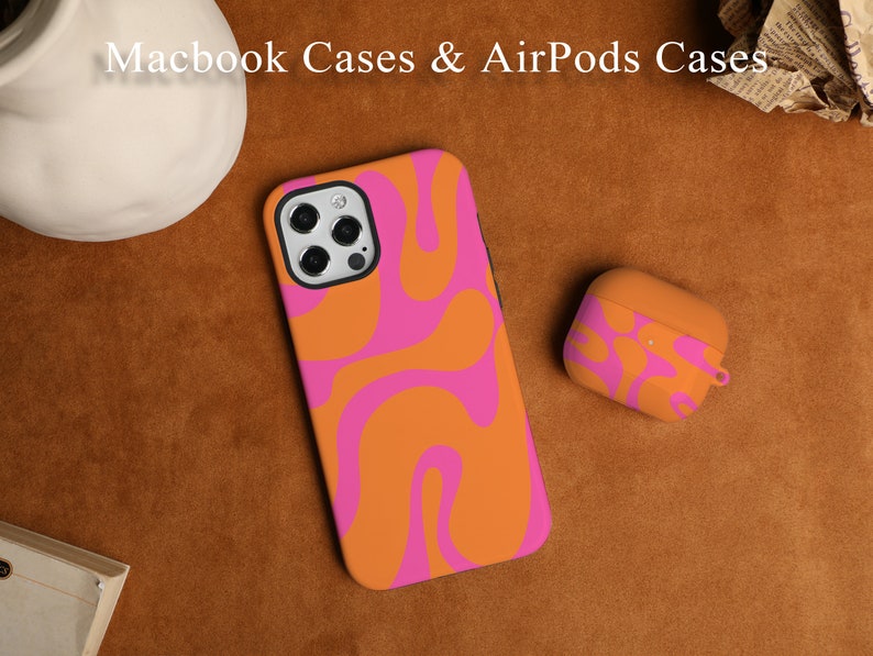 Orange Water Splash iPhone 14 Pro Max case, Customize iPhone Case for iPhone14 13 12 11 Pro XR XS X SE 2020 2022 7/8P Bild 3