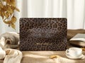 Retro Leopard Print Personalized Leather Macbook Hard Case For M2 Air 13 2022 A2681 Pro 13 A2338 Pro 14 15 16 Air 15 A3241, Laptop Case product logo