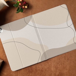 Minimalist abstract art iPad case, iPad Air 5 2022, iPad Pro 11/12 iPad 9 2021, iPad 8 2020, iPad Air4, iPad mini 5 6