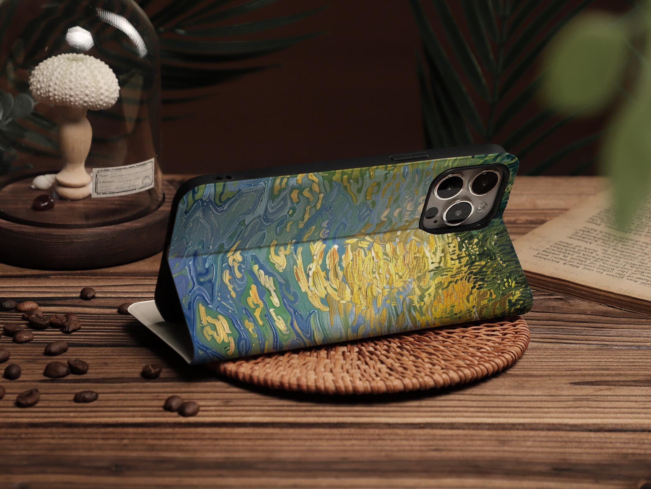 ウォーターリップルパステルパーソナライズウォレットフリップiPhoneケース、カードホルダー付きiPhoneケース、iPhone 16 15 14  13 12 11 Pro Maxケース、X/XR/XS - Etsy 日本