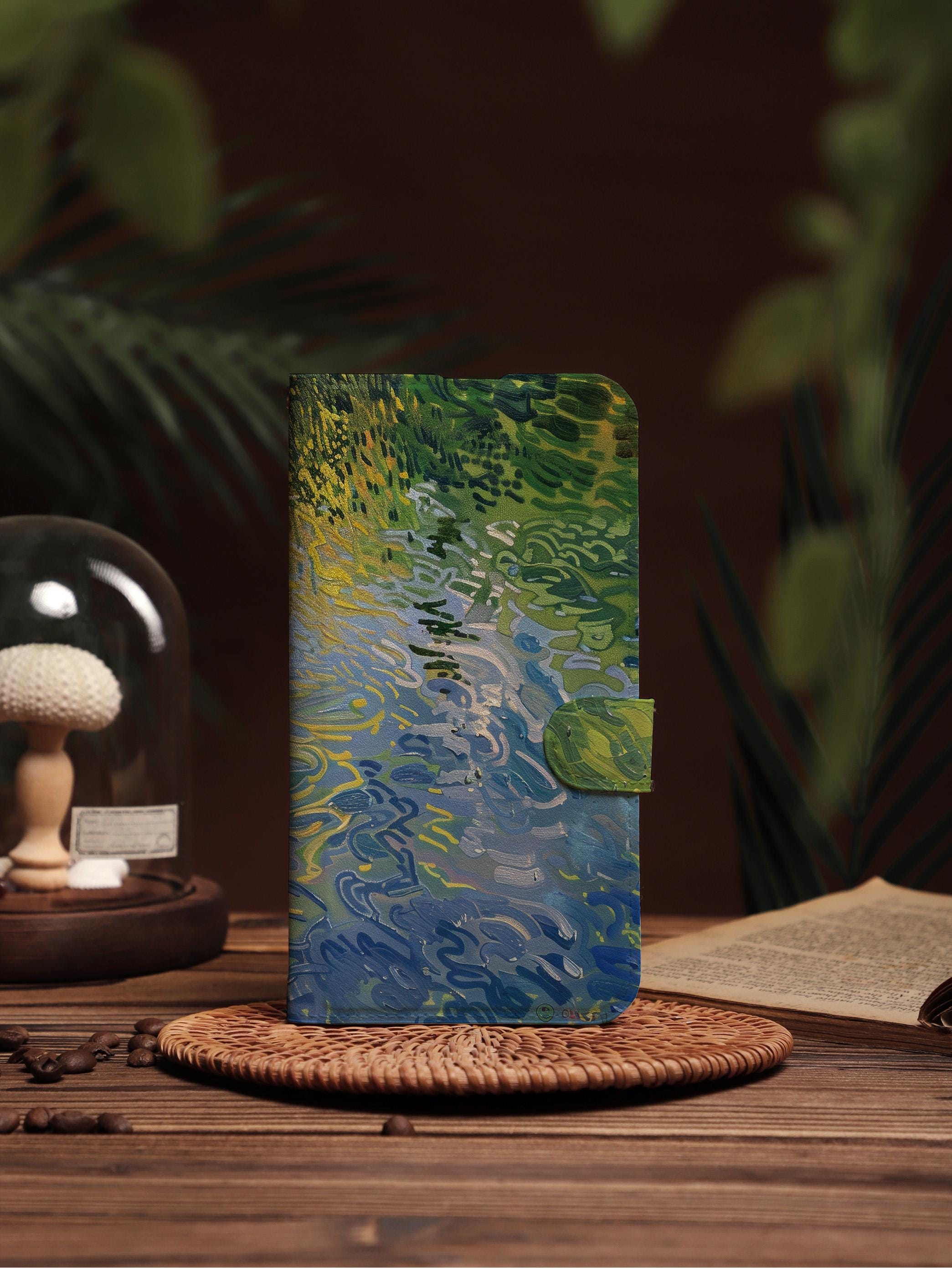 ウォーターリップルパステルパーソナライズウォレットフリップiPhoneケース、カードホルダー付きiPhoneケース、iPhone 16 15 14  13 12 11 Pro Maxケース、X/XR/XS - Etsy 日本