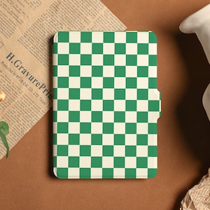 Green Squares Kindle Case Kindle Paperwhite 11th Generation, All new kindle 6&quot; 2022 case,kindle paperwhite 2021 case kindle