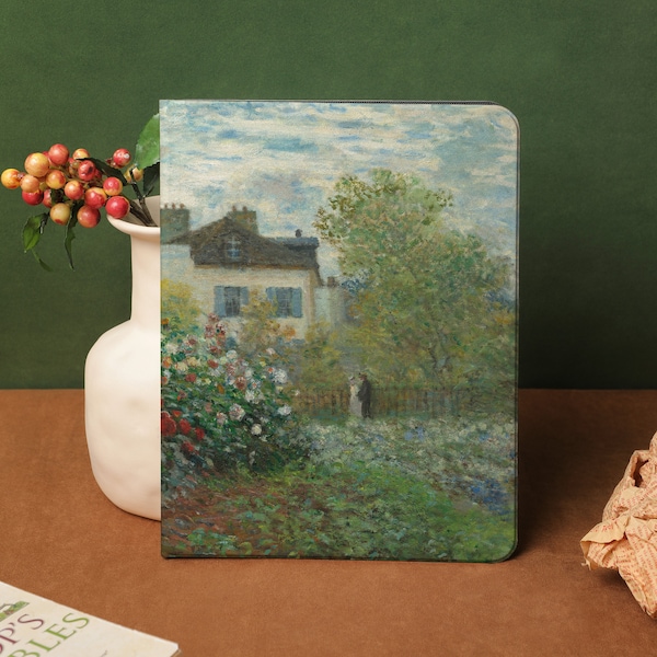 Oil Paint Garden iPad case, iPad Air 5 2022, iPad Pro 11/12 iPad 9 2021, iPad 8 2020, iPad Air4, iPad mini 5 6 Custom name iPad