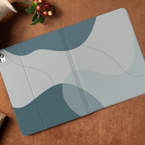 Abstract Light Grey iPad case, iPad Air 5 2022, iPad Pro 11/12 iPad 9 2021, iPad 8 2020, iPad Air4, iPad mini 5 6 Custom name iPad