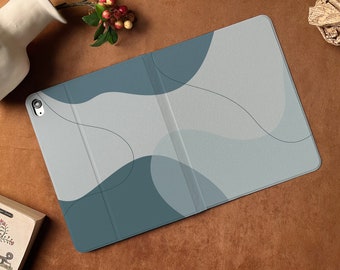 Abstract Light Grey iPad case, iPad Air 5 2022, iPad Pro 11/12 iPad 9 2021, iPad 8 2020, iPad Air4, iPad mini 5 6 Custom name iPad