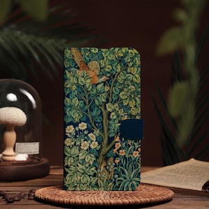 Blissful Tree Personalised Wallet Flip Phone Case, Engraved Name Retro iPhone Case for 16 15 14 13 12 11 XR SE