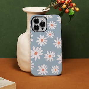 Floral Pattern Daisy Personalize iPhone 14 Pro Max case, Customize iPhone Case for iPhone14 13 12 11 Pro XR XS X SE 2020 2022 7/8P