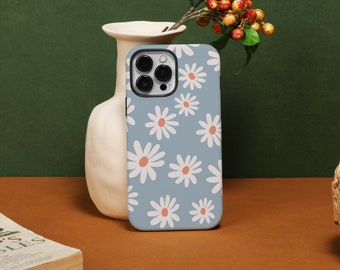 Florals Pattern Daisy Personalize iPhone 14 Pro Max case, Customize iPhone Case for iPhone14 13 12 11 Pro  XR XS X SE 2020 2022 7/8P