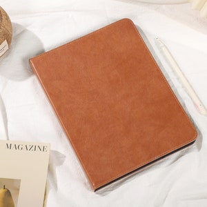 Custodia per iPad in pelle personalizzata color zucca vintage, iPad Air 4/5 2022, custodia per iPad Pro 11/12 iPad 9/10, iPad 8 2020, iPad in pelle 10