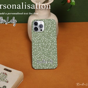 Small Floral Pattern iPhone 14 Pro Max case, Customize iPhone Case for iPhone14 13 12 11 Pro XR XS X SE 2020 2022 7/8P image 2