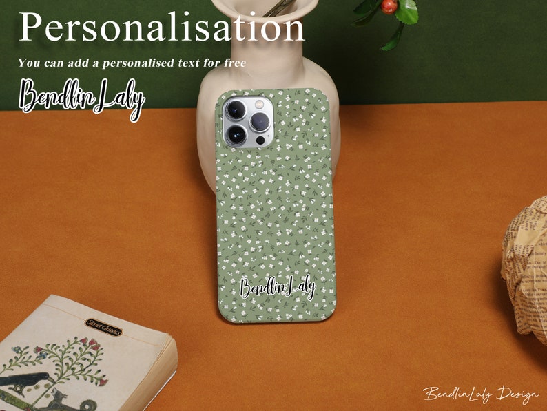 Small Floral Pattern iPhone 14 Pro Max case, Customize iPhone Case for iPhone14 13 12 11 Pro XR XS X SE 2020 2022 7/8P image 2