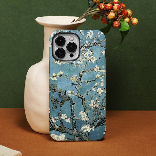 Van Gogh Apricot Blossom Painting iPhone 14 Pro Max case, Customize iPhone Case for iPhone14 13 12 11 Pro  XR XS X SE 2020 2022 7/8P