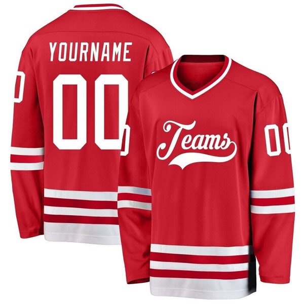 Custom name hockey jersey Clearance