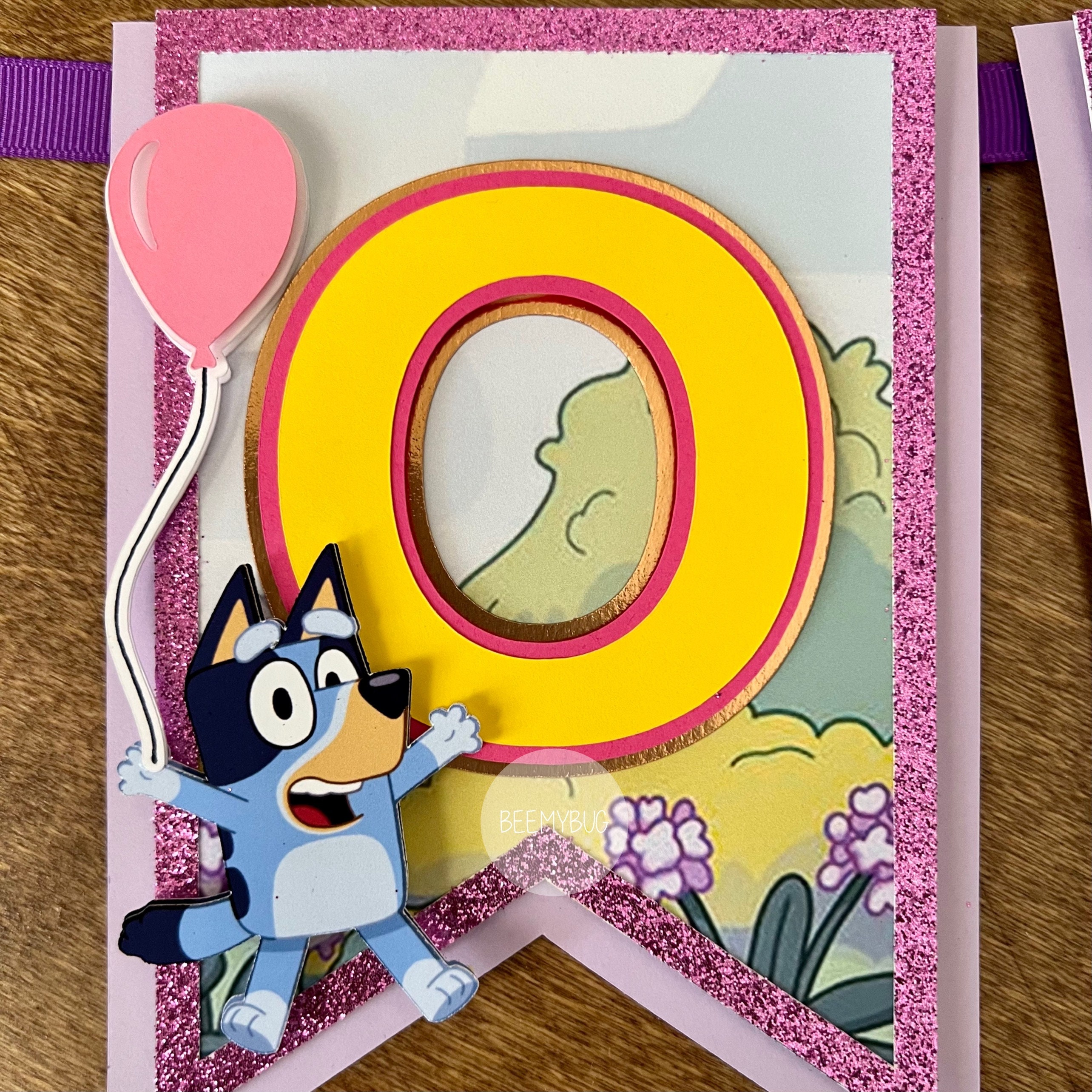 Bluey Name + Age Banner