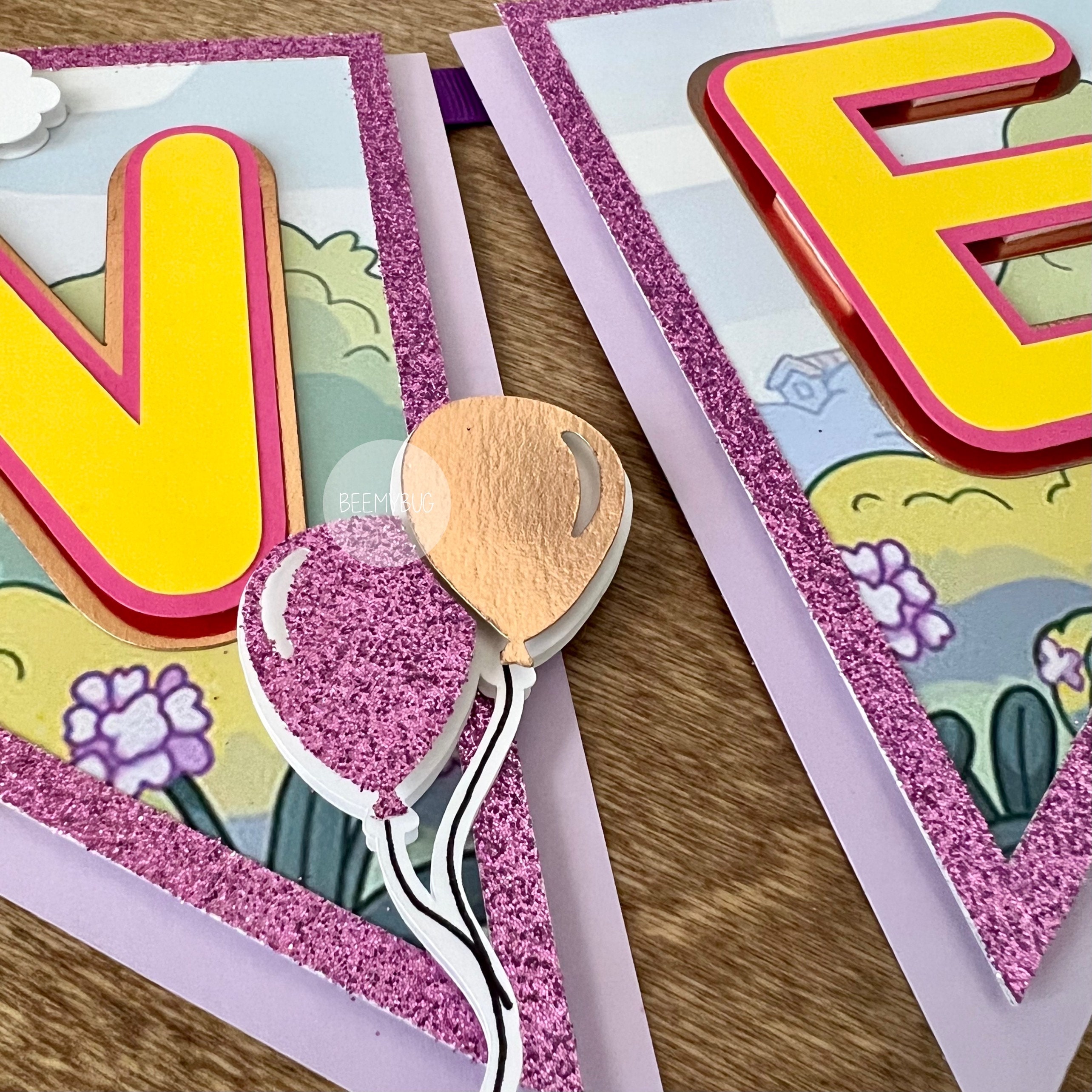 Bluey Name + Age Banner