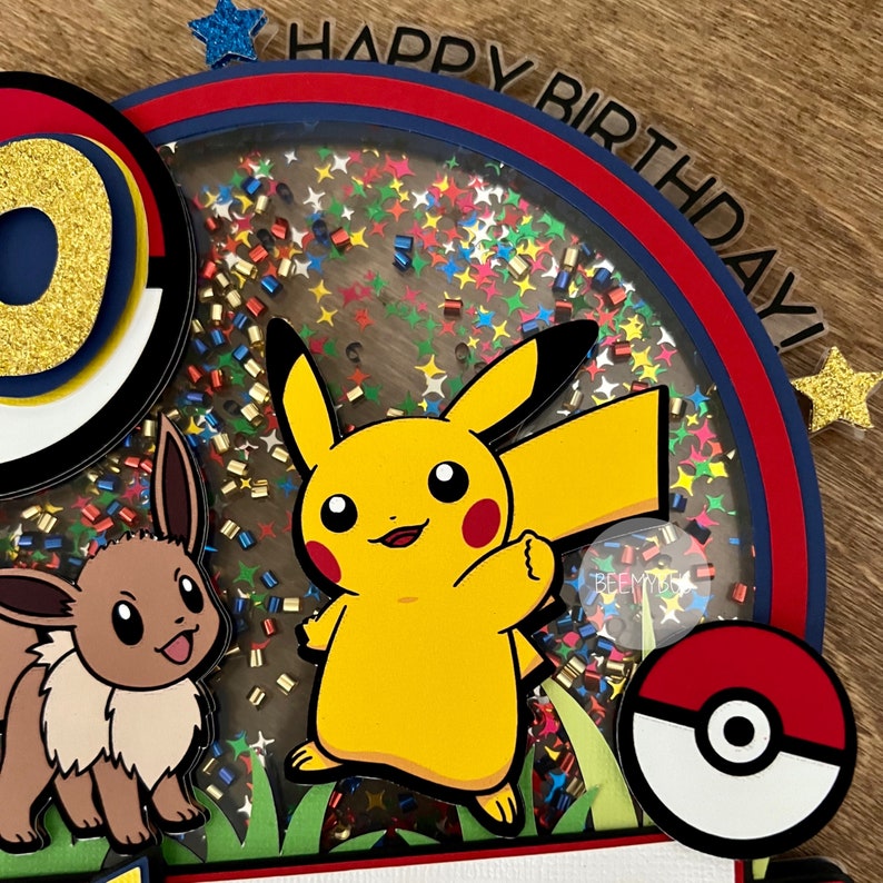 Pokémon Cake Topper Shaker Cake Topper Cake Topper Etsy