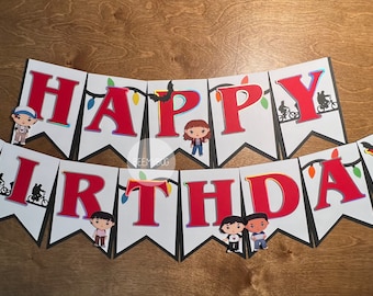 Strange Banner | Birthday Banner | Happy Birthday Banner | Strange Things Birthday | Birthday Decor | Handmade