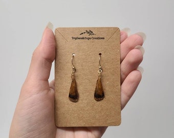 Orange Butterfly Wing Earrings | Real Butterly | Resin Necklace | Nature Jewelry | Real Bug | Resin Jewelry | Moth | Oddities | Taxidermy