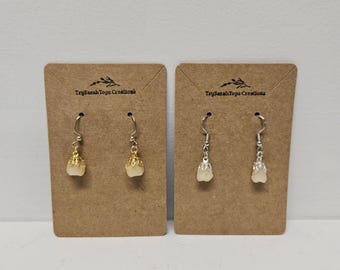 Tooth Earrings | Antique Denture Teeth | Silver Gold Dangly Earring | Bone Jewelry | | Oddities | Oddity