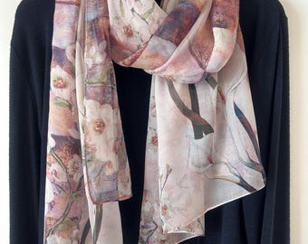 100% Natural Mulberry Silk Chiffon Scarf 69