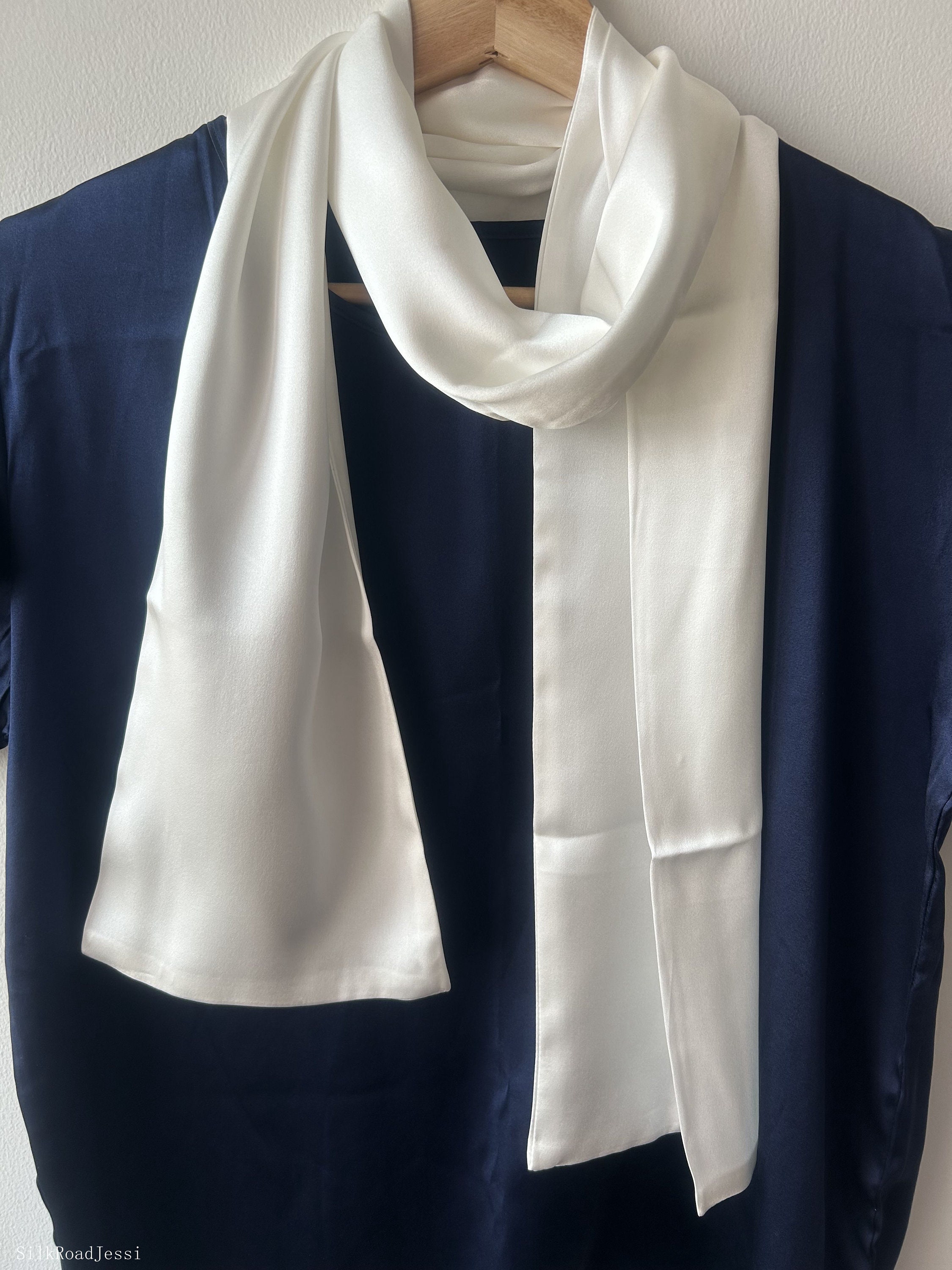 100% Natural Mulberry Silk Narrow Scarf 60