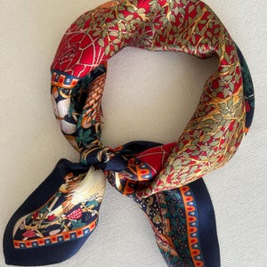 100% Natural Mulberry Silk 21&quot; x 21&quot; Small Square Scarf Colorful Vibrant Silk Neckerchief Pony Hair Scarf Handbag Accessory Silk Scarf Gift