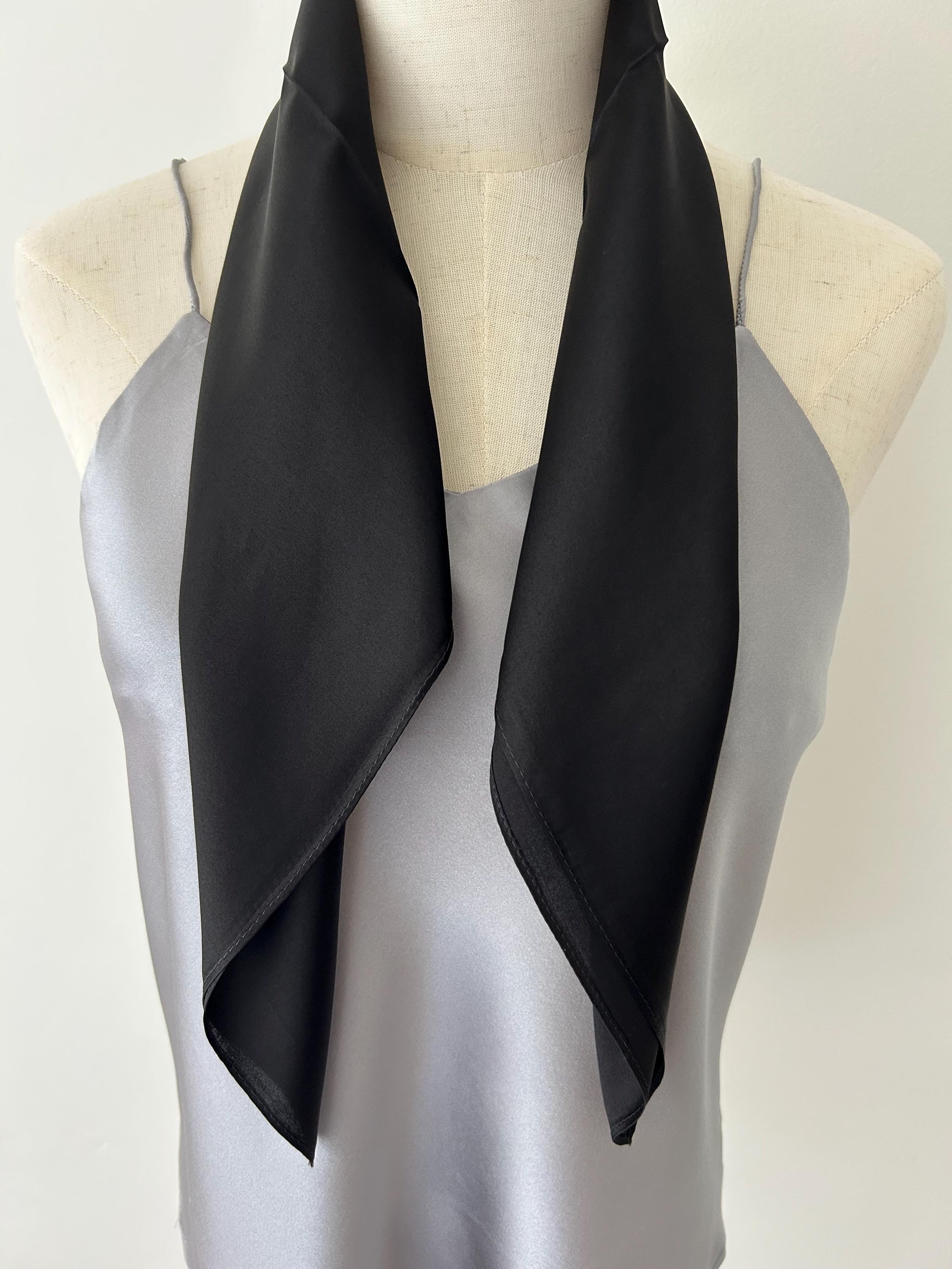 Black Mulberry Silk Scarf: 26