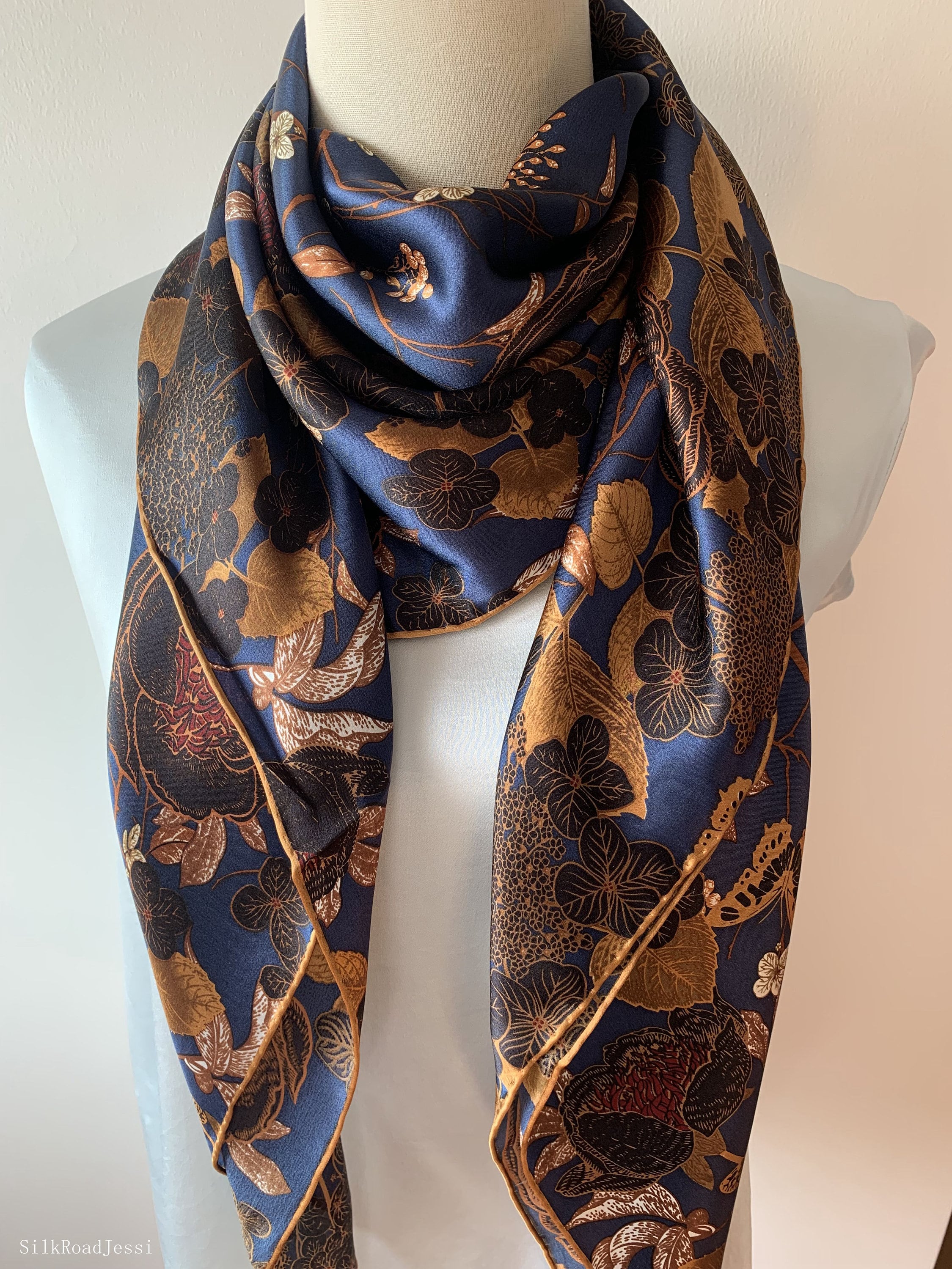 Vintage silk original stole ② Vintage Stole Mink Stole Autumn Haze Silk Lined 1950S – The