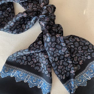 100% Natural Mulberry Silk 62&quot;x11&quot; Long Scarf Paisley Prints Accessory Neck Scarf Man Holiday All Occasions All Seasons Gift