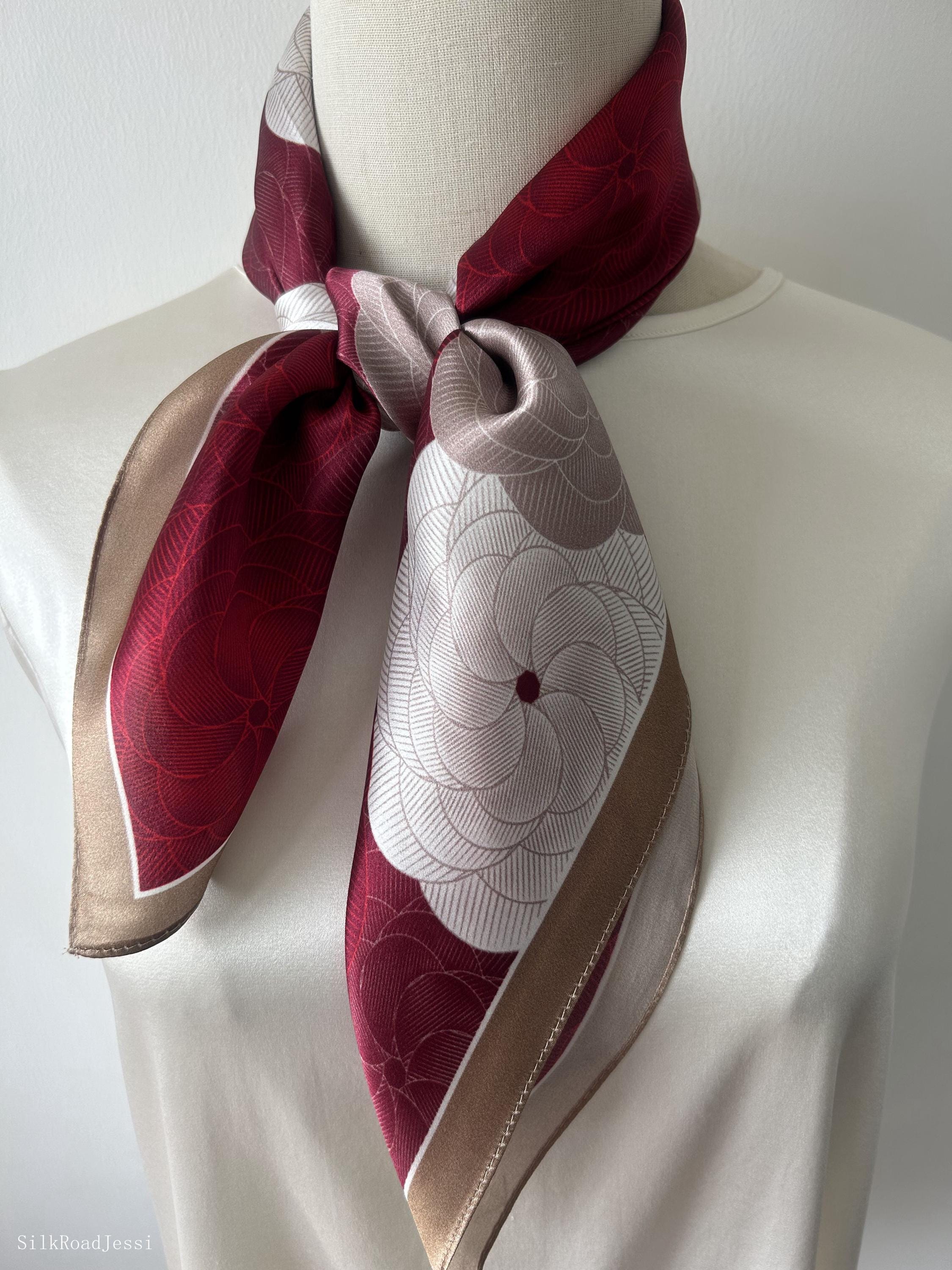 Silk Scarf Burgundy