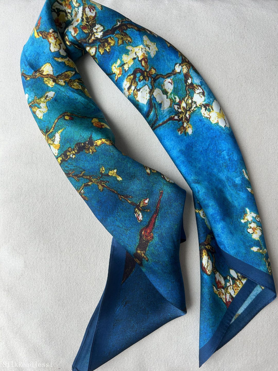100 % Van Gogh Slk Scarf Cream, Almond Blossom Slk Scarf Lght, Gft 100 % Van Gogh Slk Scarf Cream, Almond Blossom Slk Scarf Lght, Gft