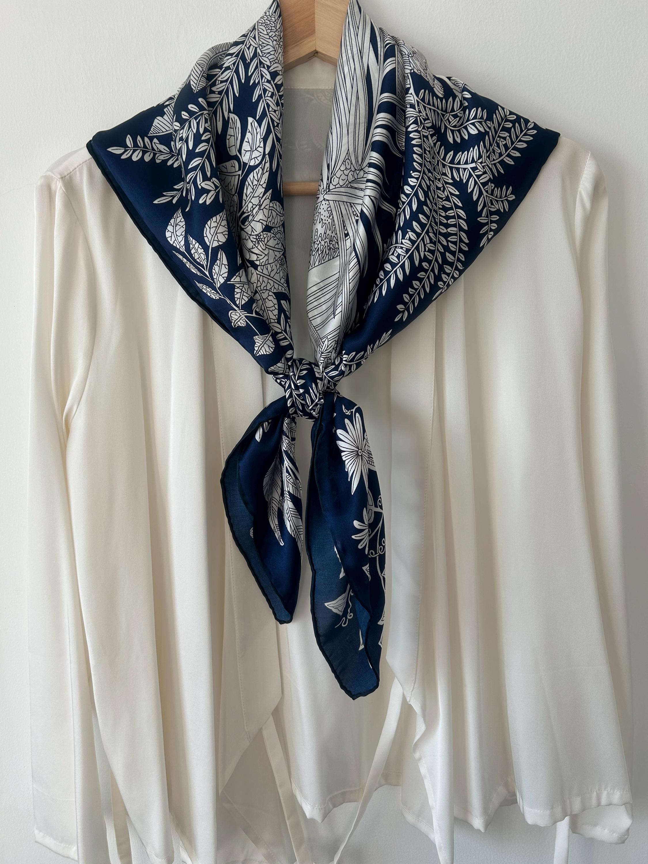 ミューラルmurral ice flower embroidery scarf ミューラルmurral ice flower embroidery scarf