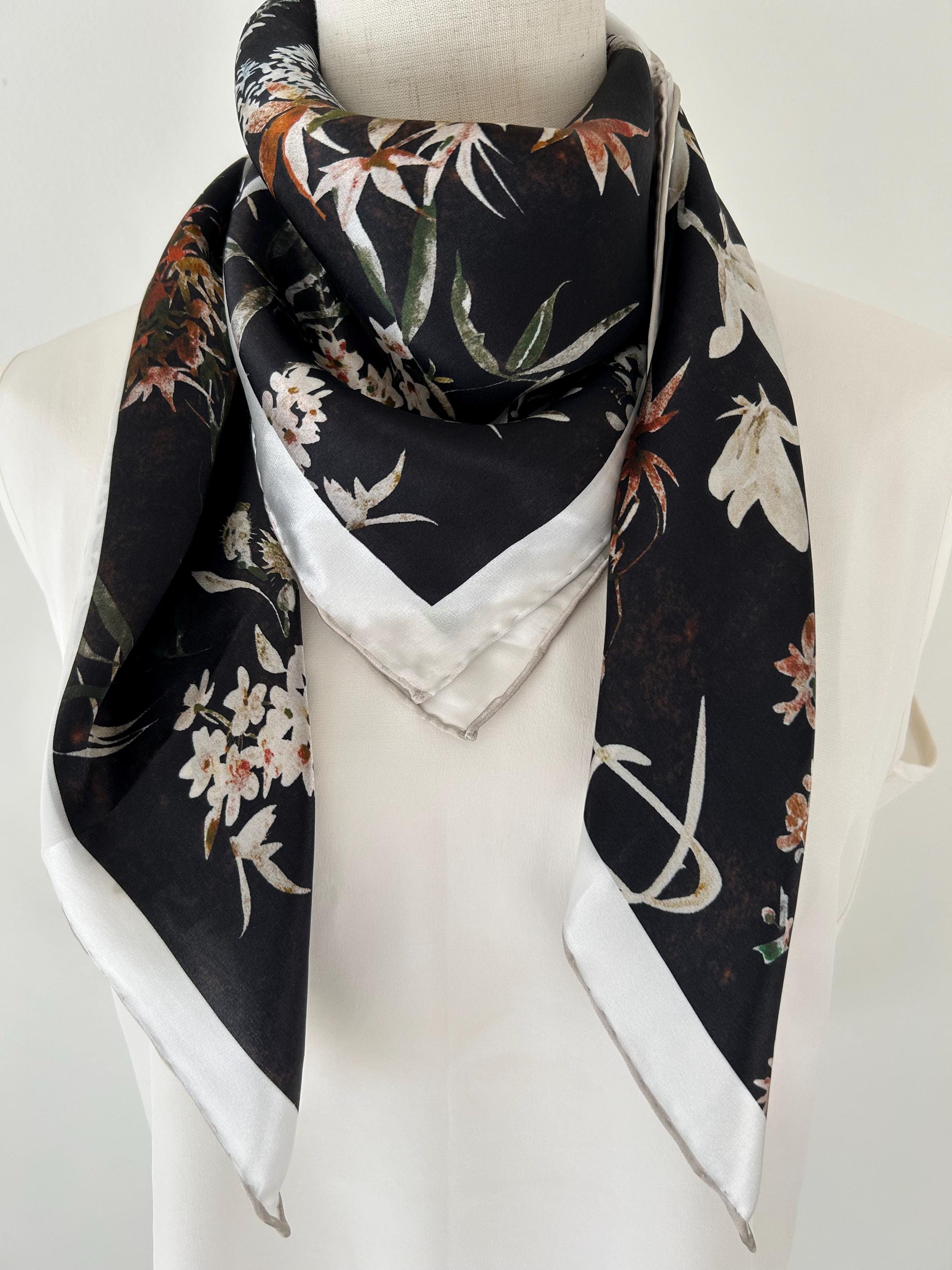 Colorful Silk Scarf - Etsy display picture 2