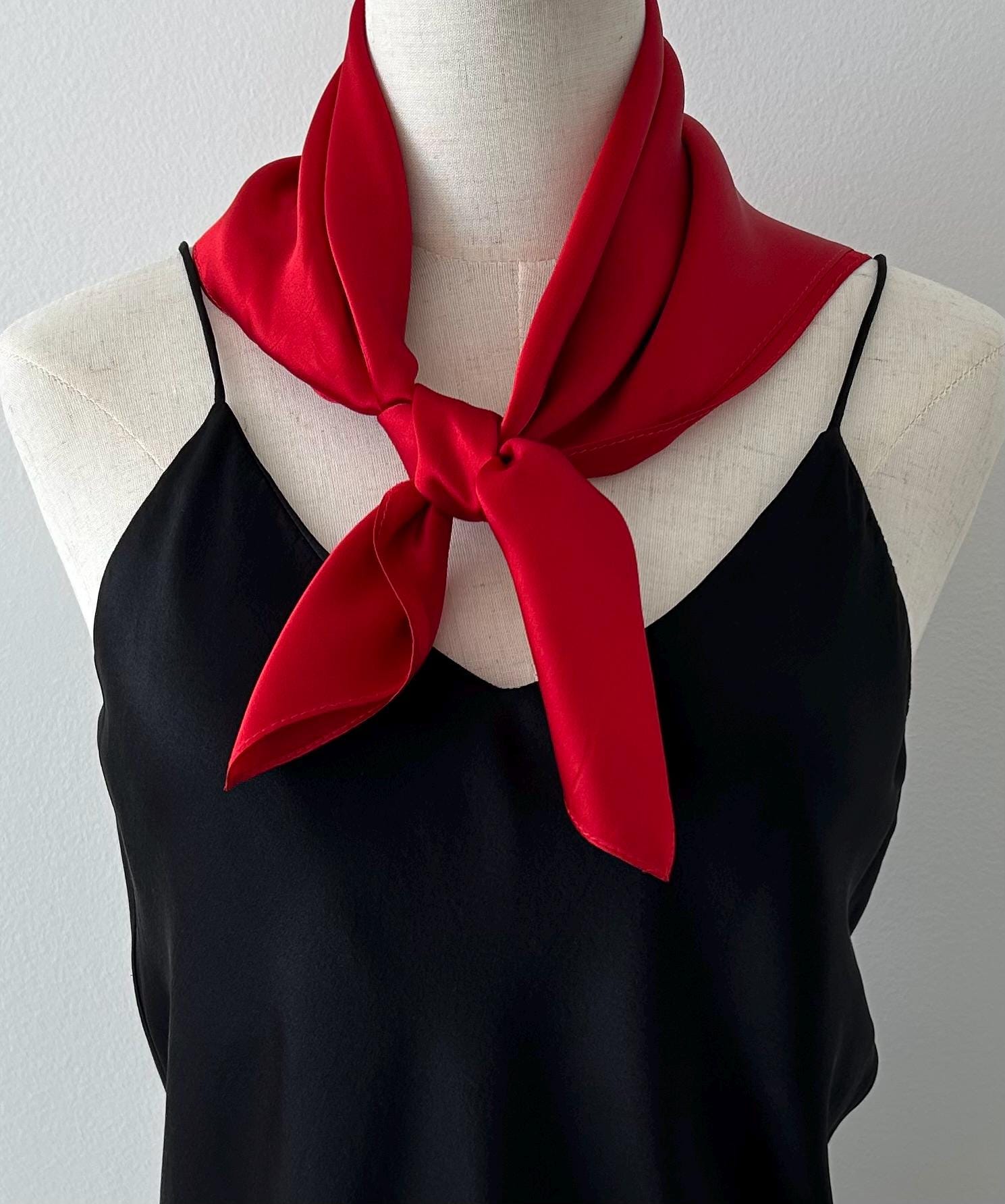 Red Mulberry Silk Scarf: 26