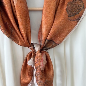 100% Natural Mulberry Silk 35&quot;x35&quot; Antique Style Silk Scarf Floral Silk Neck Scarf Head Scarf Silk Hair Wrap Scarf Silk Scarf Gift