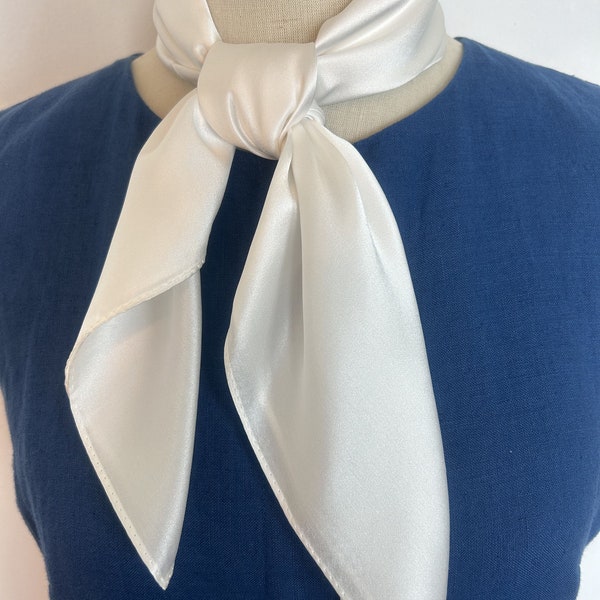 Pure Natural Mulberry Silk Scarf 26"' x 26" Plain White Fashion Silk Neck Scarf Pony Silk Scarf Silk Neckerchief White Silk Scarf Gift