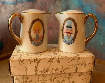 1960s NEW Disney Castle Collectible Salt and Pepper Shaker Set