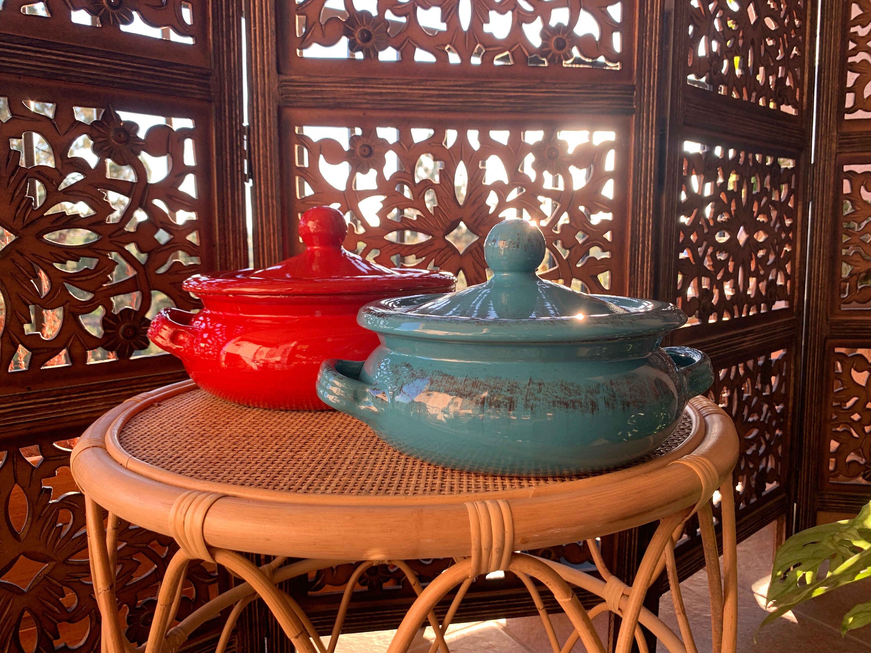 De Silva Italian Glazed Pottery Casserole Baking Serving Pots