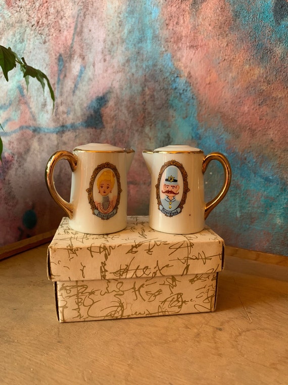 1960s NEW Disney Castle Collectible Salt and Pepper Shaker Set