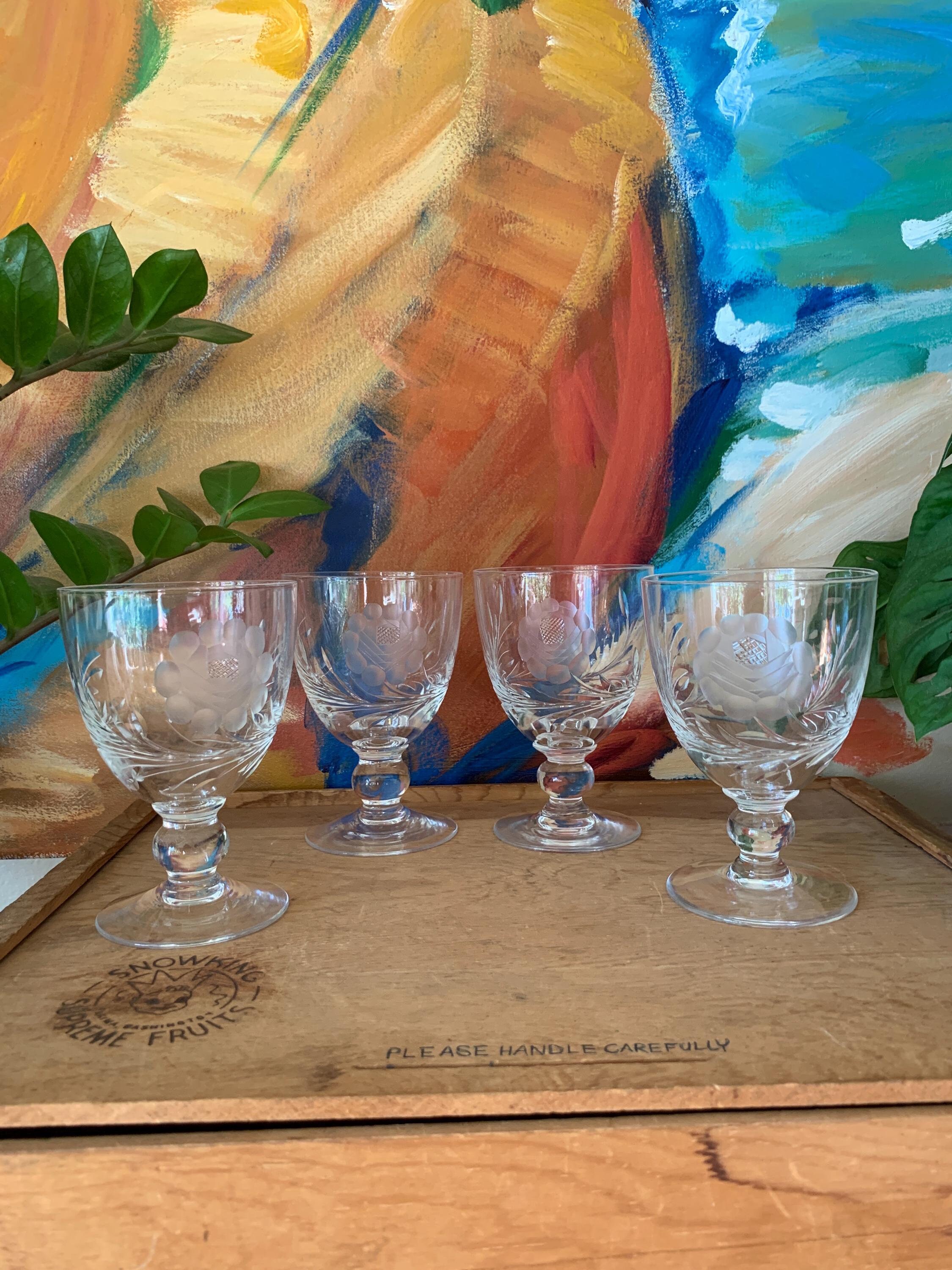 Royal Brierley Crystal - England - Set of Six Cut Crystal