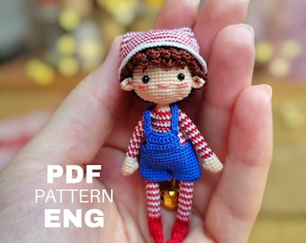Mini Amigurumi Elf Crochet Pattern: Tiny Doll (PDF Pattern)