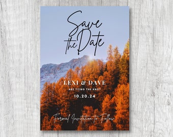 Autumn Save the Date Template, Printable Save the Date Card, Save the Date Invite, Save our Date, Fall Wedding Template