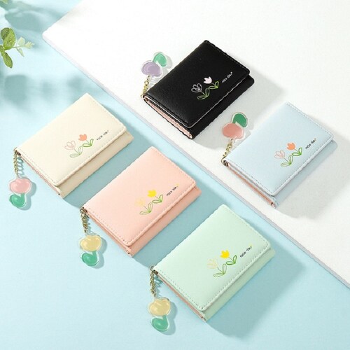 Cute Kawaii Small Trifold Wallet for Girl / Women, Card Holder and ID Holder Wallet, Great Gift