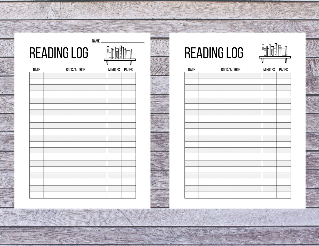 Reading Log Printable Instant Download + Goodnotes Friendly - Etsy