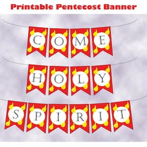 Printable Pfingsten Komm Heiliger Geist Banner