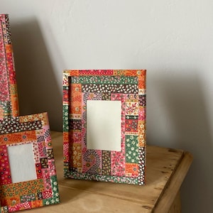 Rare Handmade A5 Liberty London Floral Picture Photo Frame Mount | Art Home Decor Unique Gift Bedrom Home | Print Housewarming Wedding Patch