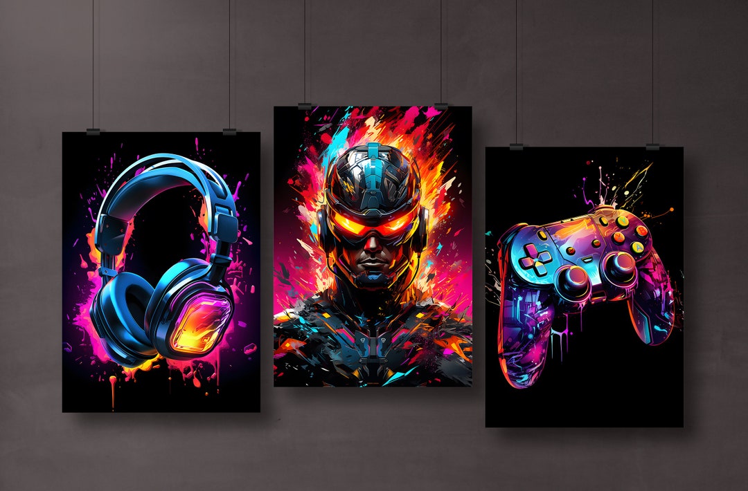 Modern Gaming Murals | Gaming Room Decoration | Gaming Motives | Game ...