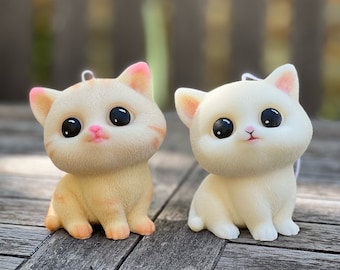 Cat Candle: Handmade Soy & Beeswax, Cat Lover Gift