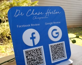 Review QR Code Display  | Business Card with QR Code | Leave A Review QR Code | Google Business Review Sign | Facebook Review Qr Sign