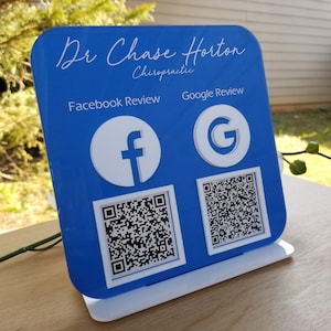 Bewertung QR-Code Anzeige | Visitenkarte mit QR Code | Hinterlassen Sie eine Bewertung QR-Code | Google Business Bewertung Zeichen | Facebook Bewertung Qr Zeichen